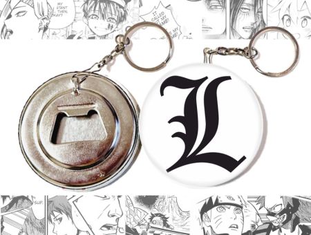 Відкривачка-брелок кругла 58 мм OTKR-58-00393 Death Note біла