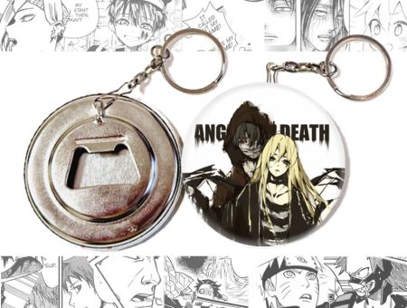 Відкривачка-брелок кругла 58 мм Satsuriku no Tenshi OTKR-58-01426