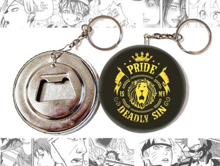 Відкривачка-брелок кругла 58 мм Сім смертних гріхів Seven Deadly Sins OTKR-58-010847