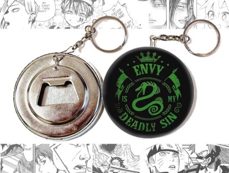 Відкривачка-брелок кругла 58 мм Сім смертних гріхів Seven Deadly Sins OTKR-58-010848