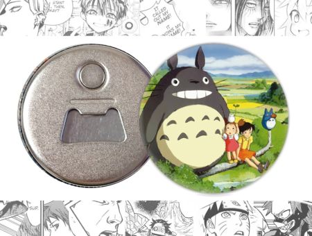 Відкривачка-магніт кругла 58 мм Studio Ghibli Mix OTkM-58-00411