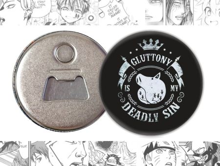 Відкривачка-магніт кругла 58 мм Seven Deadly Sins Сім смертних гріхів OTkM-58-01846