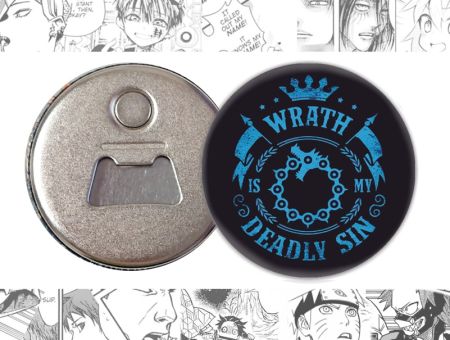 Відкривачка-магніт кругла 58 мм Seven Deadly Sins Сім смертних гріхів OTkM-58-01851
