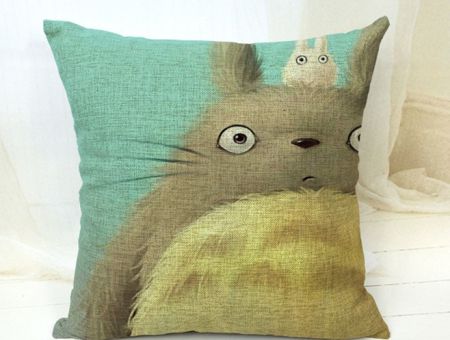 Подушка інтер'єрна 43*43 см Totoro Тоторо кольоровий
