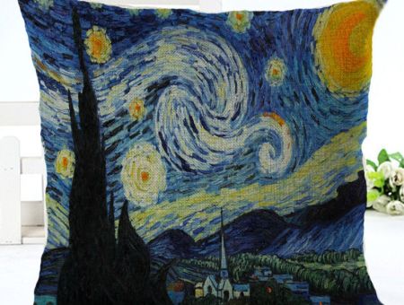 Подушка интерьерная 43*43 см Ночной пейзаж