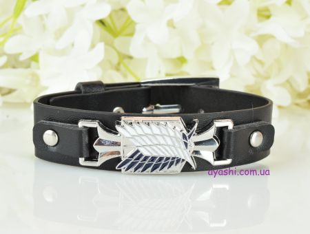 Браслет регулируемый №003 аниме Attack on Titan , герб разведкорпуса Атака титанов