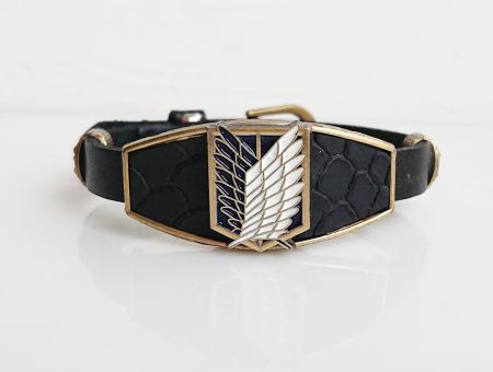 Браслет регульований №005 аніме Attack on Titan, герб розвідкорпуса Атака титанів