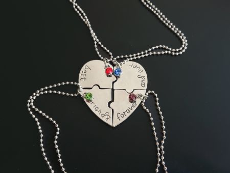 Кулони для найкращіх подруг Пазл, 4в1 №0028 best friends