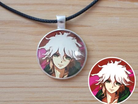 Кулон Данганронпа Danganronpa Нагіто Комаеда №945-0015 , 25мм, з чорним шнурком