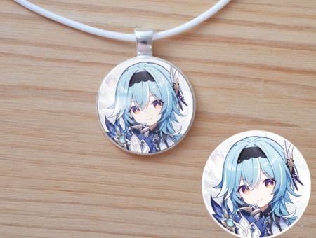 Кулон Genshin Impact Еола №946-0036 , 25мм, з білим шнурком