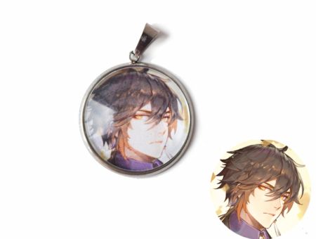 Кулон Genshin Impact Чжун Лі №945-0038 , 25мм, з чорним шнурком