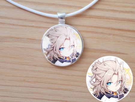 Кулон Genshin Impact Альбедо №946-0041 , 25мм, з білим шнурком