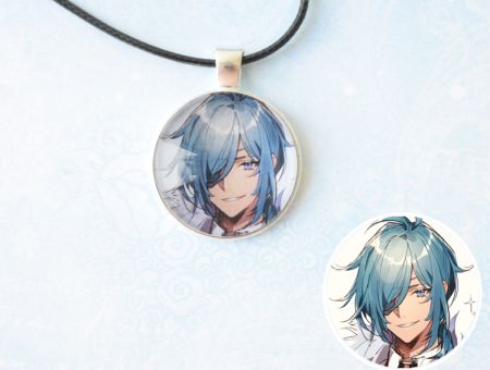 Кулон Genshin Impact Кейа №945-0045 , 25мм, з чорним шнурком