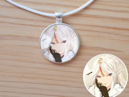 Кулон Genshin Impact Нін Гуан №946-0051 , 25мм, з білим шнурком