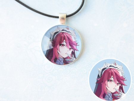Кулон Genshin Impact Розарія №945-0052 , 25мм, з чорним шнурком