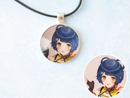 Кулон Genshin Impact Сян Лін№945-0054 , 25мм, з чорним шнурком