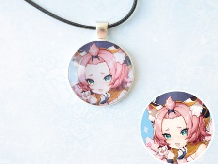 Кулон Genshin Impact Діона №945-0056 , 25мм, з чорним шнурком