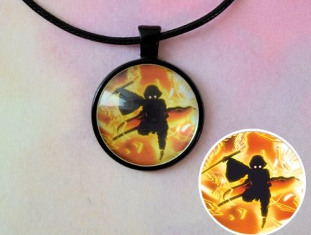 Кулон Demon Slayer Клинок, що розтинає демонів №944-0079 , 25мм, з чорним шнурком