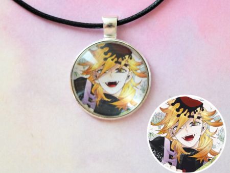 Кулон Demon Slayer Клинок, що розтинає демонів №945-0084 , 25мм, з чорним шнурком