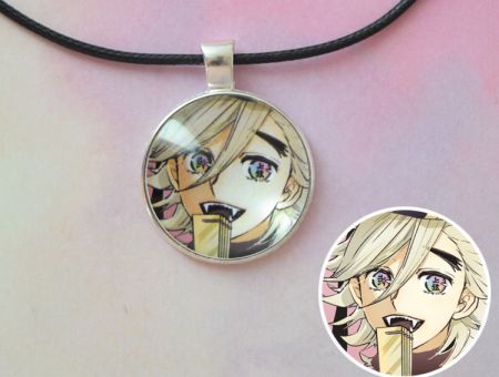 Кулон Demon Slayer Клинок, що розтинає демонів №945-0100 , 25мм, з чорним шнурком