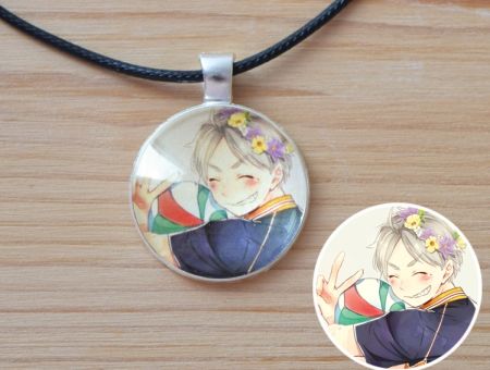 Кулон Волейбол!! Haikyuu!! №945-0104 , 25мм, з чорним шнурком