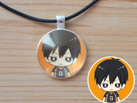 Кулон Волейбол!! Haikyuu!! №945-0106 , 25мм, з чорним шнурком