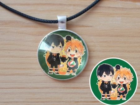 Кулон Волейбол!! Haikyuu!! №945-0107 , 25мм, з чорним шнурком