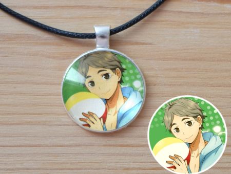 Кулон Волейбол!! Haikyuu!! №945-0109 , 25мм, з чорним шнурком