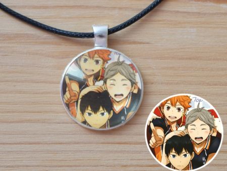 Кулон Волейбол!! Haikyuu!! №945-0110 , 25мм, з чорним шнурком