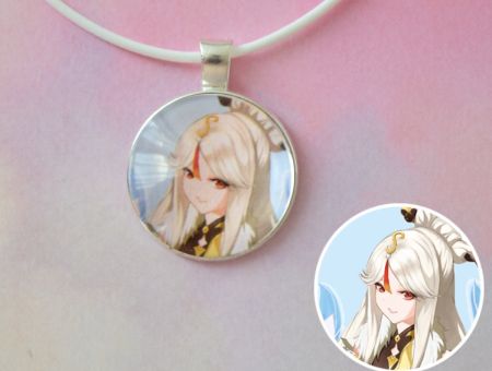 Кулон Genshin Impact Нін Гуан №946-0113 , 25мм, з білим шнурком