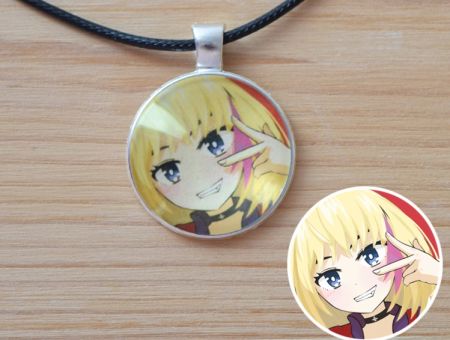 Кулон Пріоритет Чудо-Яйця Wonder Egg Priority №945-0121 , 25мм, з чорним шнурком