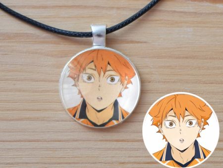 Кулон Волейбол!! Haikyuu!! Шойо Хіната №945-0124 , 25мм, з чорним шнурком