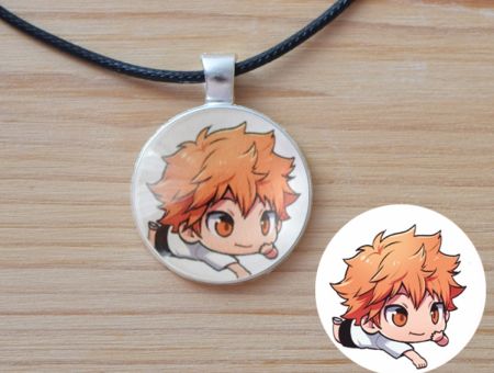 Кулон Волейбол!! Haikyuu!! Шойо Хіната №945-0127 , 25мм, з чорним шнурком