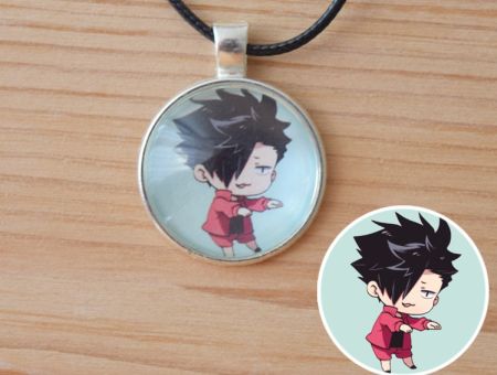 Кулон Волейбол!! Haikyuu!! Куроо Тецуро №945-0129 , 25мм, з чорним шнурком