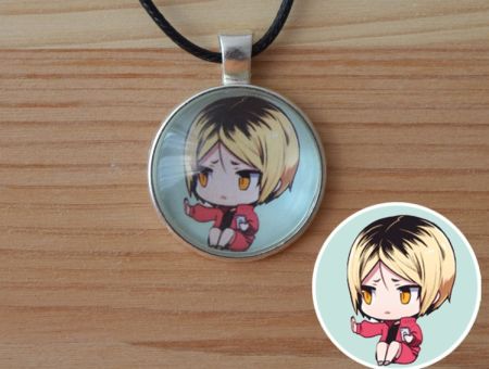 Кулон Волейбол!! Haikyuu!! Кенма Козуме №945-0132 , 25мм, з чорним шнурком