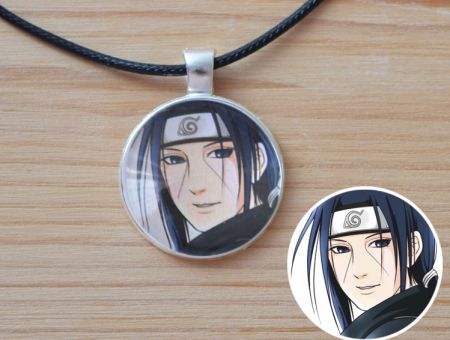 Кулон Naruto Наруто Ітачи №945-0138 , 25мм, з чорним шнурком