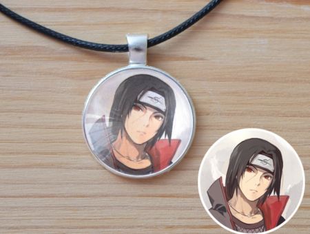 Кулон Naruto Наруто Ітачи №945-0139 , 25мм, з чорним шнурком