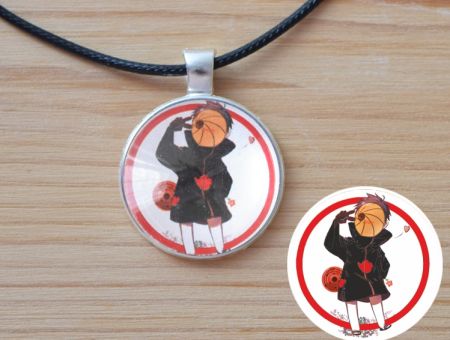 Кулон Naruto Наруто ОбІто №945-0141 , 25мм, з чорним шнурком