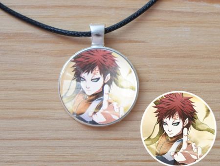 Кулон Naruto Наруто Гаара №945-0146 , 25мм, з чорним шнурком