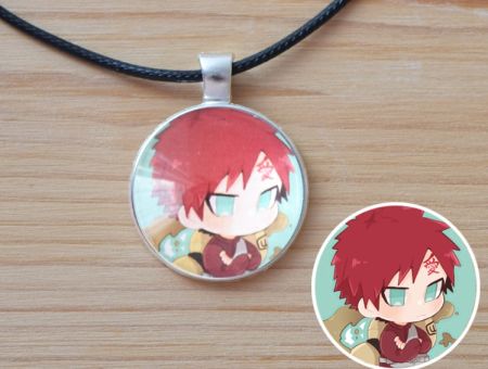 Кулон Naruto Наруто Гаара №945-0150 , 25мм, з чорним шнурком