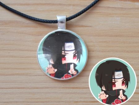 Кулон Naruto Наруто Ітачи №945-0154 , 25мм, з чорним шнурком