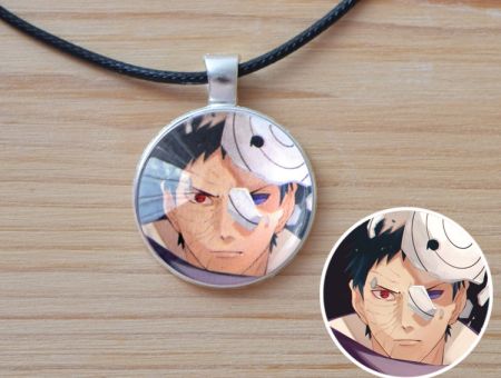 Кулон Naruto Наруто Обіто №945-0157 , 25мм, з чорним шнурком