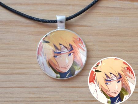 Кулон Naruto Наруто Мінато №945-0158 , 25мм, з чорним шнурком