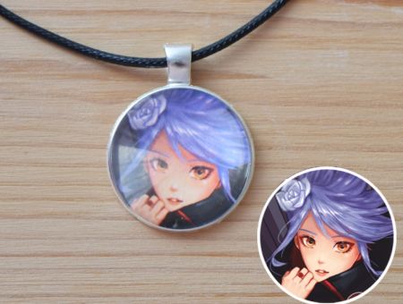Кулон Naruto Наруто Конан №945-0159 , 25мм, з чорним шнурком