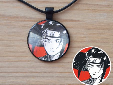 Кулон Naruto Наруто Хіната №944-0167, 25мм, з чорним шнурком