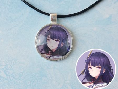 Кулон Genshin Impact Баал №945-0171 , 25мм, з чорним шнурком