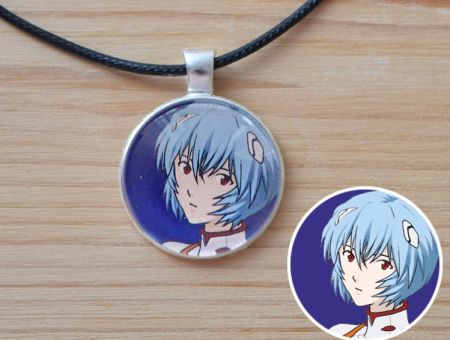 Кулон Рей Evangelion №945-0179 , 25мм, з чорним шнурком