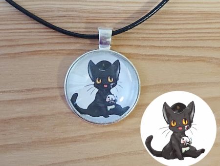 Кулон Туалетний хлопчик Ханако-кун Toilet-bound Hanako-kun Киця Ханако №945-0185 , 25мм