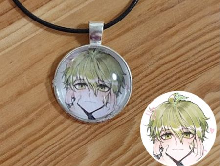 Кулон Данганронпа Danganronpa Рантаро №945-0196 , 25мм, з чорним шнурком