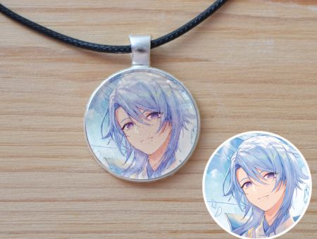 Кулон Аято Genshin Impact №945-0209 , 25мм, з чорним шнурком